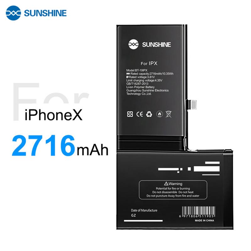 SUNSHINE iPhone X 2716mAh DOUBLE-LAYER LITHIUM ZERO-CYCLE BATTERY 